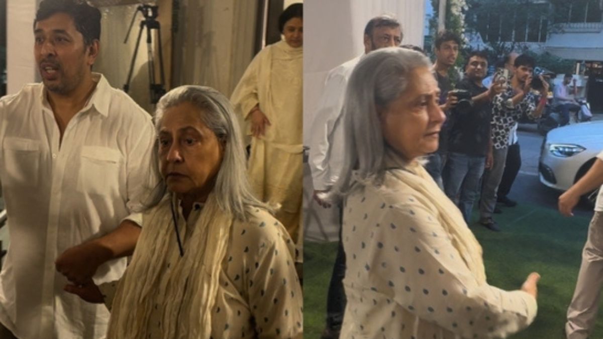 Jaya Bachchan snaps at paps at Rono Mukherjee prayer meet